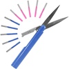 image:imageJubileeYarn TSA Compliant PenStyle Portable Travel Scissors  Red Pink amp Living Coral  1 Scissor EachDeep Blue  Pink