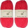 image:imageJubileeYarn Thick and Thin Yarn  100gSkein Bamboo Rayon Chunky  Pretty in Pink  2 SkeinsScarlet
