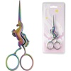 image:imageJubileeYarn Unicorn Embroidery Craft Stainless Steel Scissors  Silver  1 PairRainbow