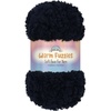 image:imageJubileeYarn Warm Fuzzies Soft Faux Fur Yarn  Polyester Bulky Weight  100gSkein  Dark Red  1 Skein02 Black