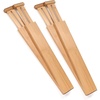 image:imageKINSON Bamboo Spring Expandable Adjustable Drawer Divider Kitchen Living Room Bedroom Bathroom Desk  Set of 4Carbonized Brown