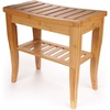 image:imageKinson Bamboo Spa and Bath Bench Seat with Towel Storage Shelf  Single Unit