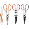 4pc White Kitchen Scissors & Paring Knife