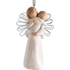 image:imageWillow Tree Angels Embrace Ornament Sculpted HandPainted Figure  Angel Holding Baby in Cream Onesie Wire Wings New Baby Gift Cast from a Susan Lordi Original Carving Ready to Hang