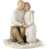 image:imageWillow Tree Anniversary Sculpted HandPainted Cake Topper  Cast from a Susan Lordi Original Carving Carved Flower Base LeadFree and FoodSafe Materials Sentiment on Enclosure CardAnniversary