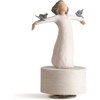 image:imageWillow Tree Happiness Musical Sculpted HandPainted Musical Figure  Plays a Melody Designed by Artist Susan Lordi Sentiment on Enclosure Card Ready to Display on Shelf or Table
