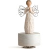 image:imageWillow Tree a Tree a Prayer Musical Plays Amazing Grace Gift for Baptism First Communion or Confirmation an Expression of Comfort Hope and Healing Sculpted HandPainted Rotating Musical Figure  Plays a Melody Designed by Artist Susan Lordi Sentiment on Enclosure Card Ready to Display on Shelf or Table