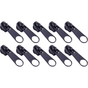 image:image10pcs 5 Metal Zipper Slider Pulls for Coil Teeth  SilverBlue