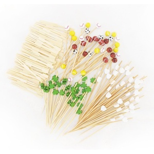 image:image400 pcs Bamboo SkewerDecorative Cocktail Picks Assortment 06 Knotted Picks and Mini Forks by BambooMNAssortment 07