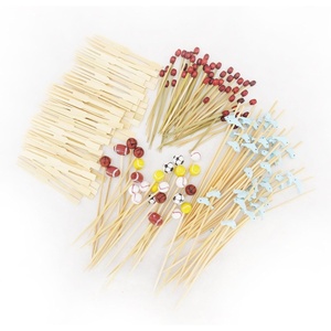 image:image400 pcs Bamboo SkewerDecorative Cocktail Picks Assortment 06 Knotted Picks and Mini Forks by BambooMNAssortment 08