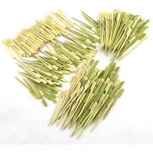 image:image400 pcs Bamboo SkewerDecorative Cocktail Picks Assortment 11 Paddle Picks and Mini Forks by BambooMN