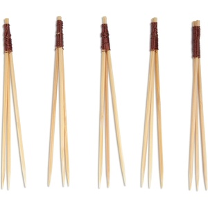 image:imageBambooMN  Bamboo Trident Picks  Brown Wire  for CateBrown Events Holidays Restaurants or Party Supplies  35  1000 PiecesBrown Wire