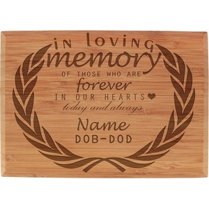 image:imageBambooMN  Custom Laser Engraved Memorial Plaque  79 x 55 x 075  Laurel WreathLaurel Wreath