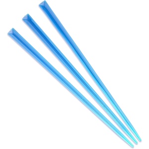 image:imageBambooMN  Triangular Prism Plastic Fruit Appetizer Cocktail Pick 35 9cm  Clear  300 PiecesBlue