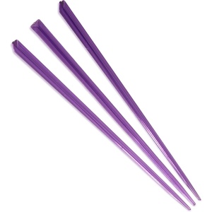 image:imageBambooMN  Triangular Prism Plastic Fruit Appetizer Cocktail Pick 35 9cm  Clear  300 PiecesPurple