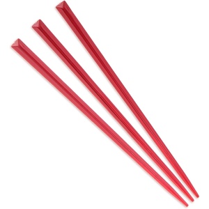 image:imageBambooMN  Triangular Prism Plastic Fruit Appetizer Cocktail Pick 35 9cm  Clear  300 PiecesRed
