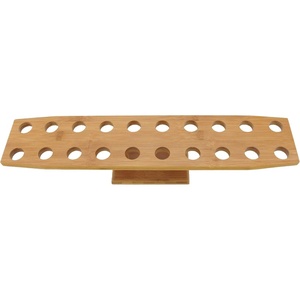 image:imageBambooMN 10 Inch Natural Bamboo Crescent Food Cone Display Tamaki Stand for Restaurants Catered Events Party or Buffets Holds up to 5 Cones  3 PiecesOblong