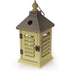 image:imageBambooMN 15 Decorative Wooden Farmhouse Lanterns  Large Rustic Lantern Candle Holders for Outdoor and Home  Brushed SageBrushed Sage
