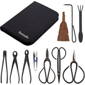 image:imageBambooMN 15 Piece Bonsai Master Tools Set with Case Shears Concave Cutter Knob Cutter Wire Cutter Bonsai Trimming Branch Bending Beginner Friendly  1 Set10Piece Bonsai Set