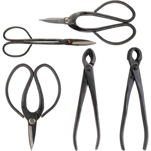 image:imageBambooMN 15 Piece Bonsai Master Tools Set with Case Shears Concave Cutter Knob Cutter Wire Cutter Bonsai Trimming Branch Bending Beginner Friendly  1 Set5Piece Bonsai Set