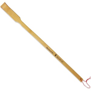 image:imageBambooMN 165 Inch Traditional Thin Travel Size Bamboo Wooden Back Scratcher Body Relaxation Massager Set for Itching Relief 1 UnitTravel Size