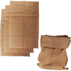 image:imageBambooMN 24 x 40 Inch Natural Premium Reusable Burlap Jute Potato Sack Running Race Bags for Party Storage or Gardening 4 Pieces