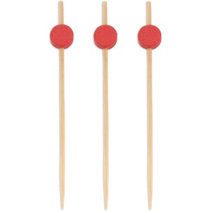 image:imageBambooMN 35 Decorative Green Bead Bamboo Appetizer and Hors DOeuvre Skewer Picks  300 Pieces35 Red Circle