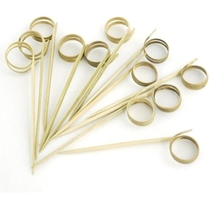 image:imageBambooMN 35 Decorative Loop Ring Card Holder Cocktail Fruit Sandwich Picks Skewers for Catered Events Holidays Restaurants or Buffets Party Supplies 300 Pieces300