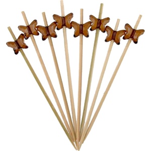 image:imageBambooMN 39 Decorative Acrylic Butterfly Bamboo Cocktail Fruit Sandwich Picks Skewers for Catered Events Holiday Restaurants or Buffets Party Supplies 300 PiecesCoffee
