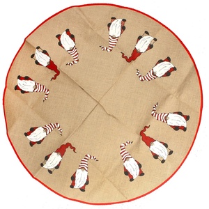 image:imageBambooMN 39 Round Christmas Tree Skirt Floor Base Cover Decoration Holiday Collection Jute Burlap Gnome Edition 2 Pieces39 Gnome
