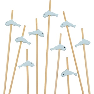 image:imageBambooMN 47 Decorative Fish Dolphin Cocktail Fruit Sandwich Bamboo Picks Skewers for Catered Events Holidays Restaurants or Buffets Party Supplies 100 Pieces100