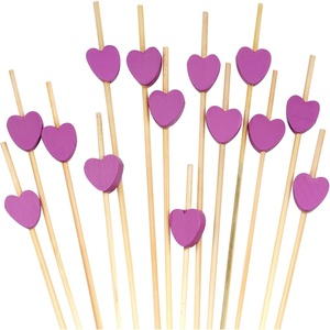 image:imageBambooMN 47 Inch Purple Heart Bamboo Food and Drink Pick Skewers for Catered Events Holidays Restaurants or Buffets Party Supplies 100 Pieces1000