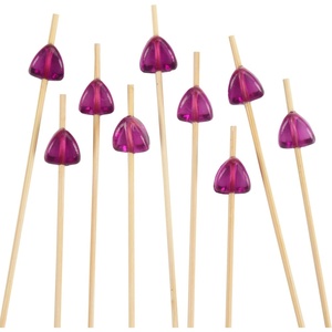 image:imageBambooMN 59 Decorative Acrylic Orange Gem End Bamboo Cocktail Fruit Sandwich Picks Skewers for Catered Events Holidays Restaurants or Buffets Party Supplies 300 PcsPurple