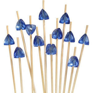 image:imageBambooMN 59 Decorative Acrylic Orange Gem End Bamboo Cocktail Fruit Sandwich Picks Skewers for Catered Events Holidays Restaurants or Buffets Party Supplies 300 PcsDark Blue