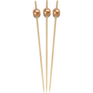 image:imageBambooMN 59 Decorative Pearl End Cocktail Fruit Sandwich Picks Skewers for Catered Events Holidays Restaurants or Buffets Party Supplies  300pcs Assort 95 Grey Pink WhiteChampagne