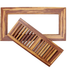 image:imageBambooMN 6 34 Inch x 12 58 Inch Strand Woven Bamboo Floor Register Air Vent Flat Cover  Tiger  1 CoverTiger