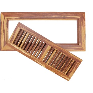 image:imageBambooMN 6 34 Inch x 14 34 Inch Strand Woven Bamboo Floor Register Air Vent Flat Cover  Tiger  2 CoversTiger
