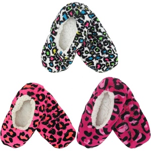image:imageBambooMN Adult Womens Footies Slippers NonSlip Lined Home Travel Socks  Varies Style and Colors  Value PackAssortment B