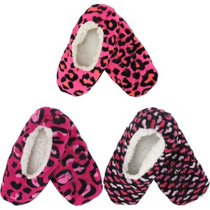 image:imageBambooMN Adult Womens Footies Slippers NonSlip Lined Home Travel Socks  Varies Style and Colors  Value PackAssortment C1