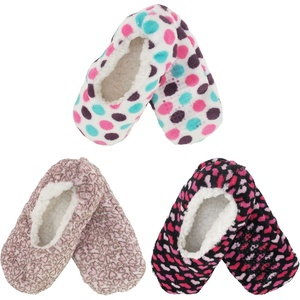 image:imageBambooMN Adult Womens Footies Slippers NonSlip Lined Home Travel Socks  Varies Style and Colors  Value PackAssortment F