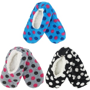 image:imageBambooMN Adult Womens Footies Slippers NonSlip Lined Home Travel Socks  Varies Style and Colors  Value PackAssortment a