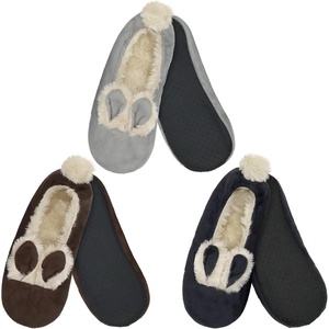 image:imageBambooMN Adult Womens Footies Slippers NonSlip Lined Home Travel Socks  Varies Style and Colors  Value PackRabbit Asst C