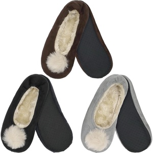 image:imageBambooMN Adult Womens Footies Slippers NonSlip Lined Home Travel Socks  Varies Style and Colors  Value PackRabbit Asst E