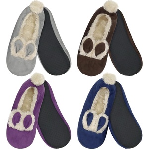 image:imageBambooMN Adult Womens Footies Slippers NonSlip Lined Home Travel Socks  Varies Style and Colors  Value PackRabbit Asst L