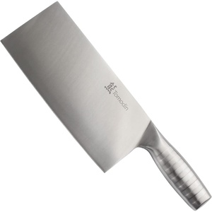 image:imageBambooMN Authentic Chinese Chef Knife Meat Cleaver 1 PieceCleaver Smooth Blade Silver Handle