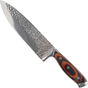 image:imageBambooMN Authentic Chinese Chef Knife Meat Cleaver 1 PieceHammered Blade Walnut Handle