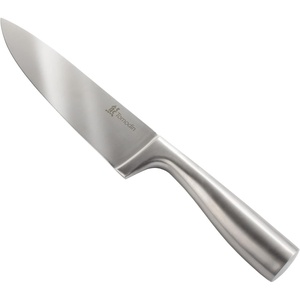 image:imageBambooMN Authentic Chinese Chef Knife Meat Cleaver 1 PieceSmooth Blade Silver Handle