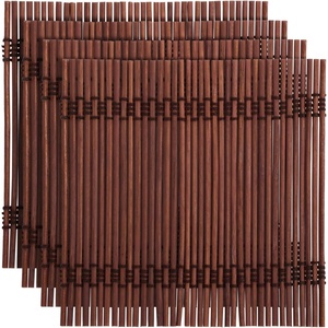 image:imageBambooMN Bamboo Slat Coasters  425 x 425  Black  12 CoastersChocolate  Matchstick