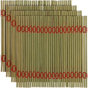image:imageBambooMN Bamboo Slat Coasters  425 x 425  Black  12 CoastersGreen  Matchstick