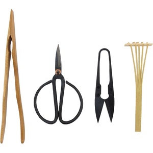 image:imageBambooMN Bonsai Tool Kit  Includes Pruning Shears Precision Scissors Bamboo Rake and Bamboo Branch HolderPruning Tool Kit